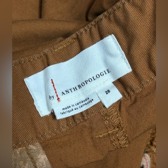 Anthropologie High Rise Chino Style Roll Cuffed Crop Pants - Picture 6 of 9